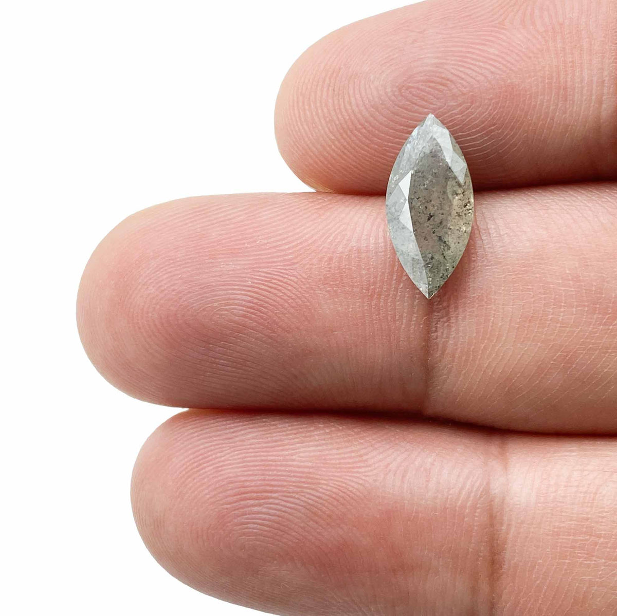 1.83ct | Salt & Pepper Marquise Shape Brilliant Cut Diamond - Modern Rustic Diamond
