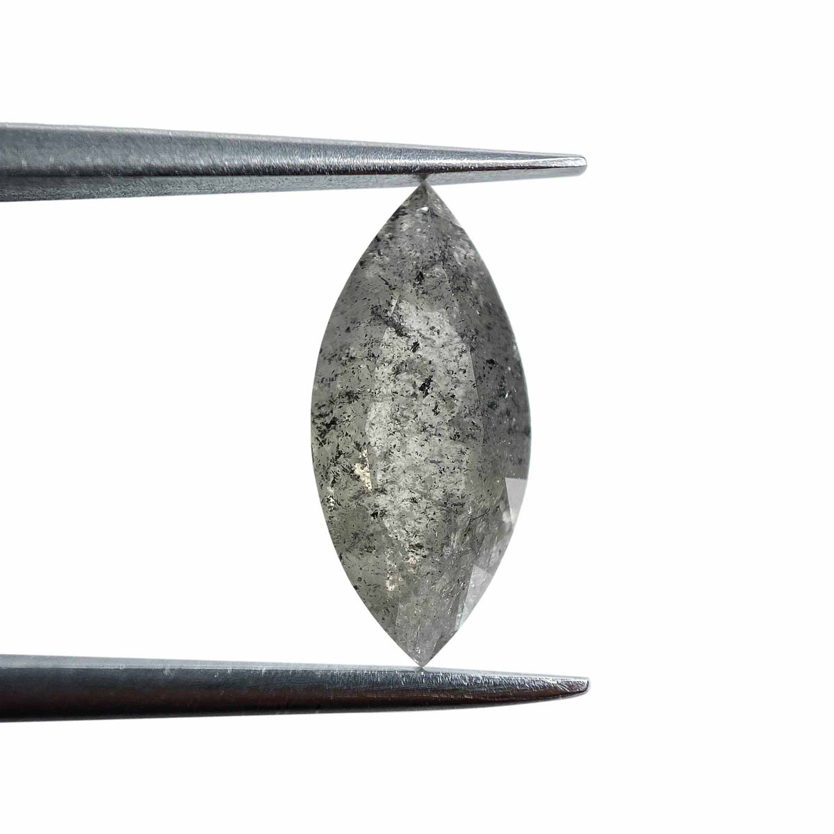 1.83ct | Salt & Pepper Marquise Shape Brilliant Cut Diamond - Modern Rustic Diamond