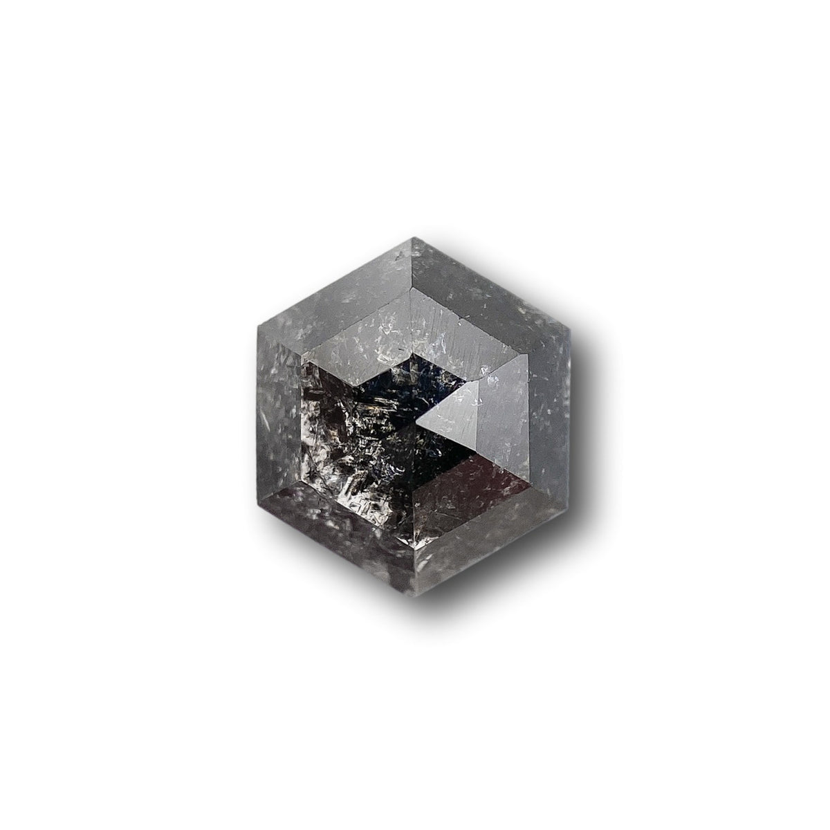 1.03ct | Salt & Pepper Hexagon Shape Rose Cut Diamond