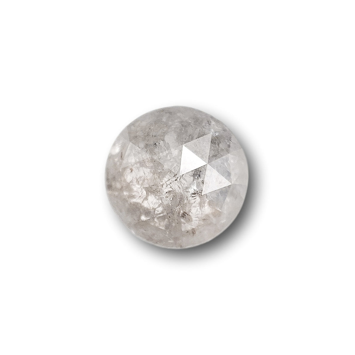0.76ct | Salt & Pepper Round Shape Rose Cut Diamond