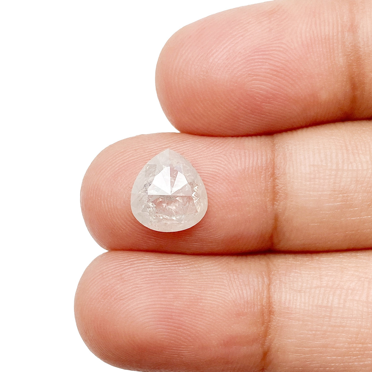 1.86ct | Rustic  Pear Shape Rose Cut Diamond - Modern Rustic Diamond
