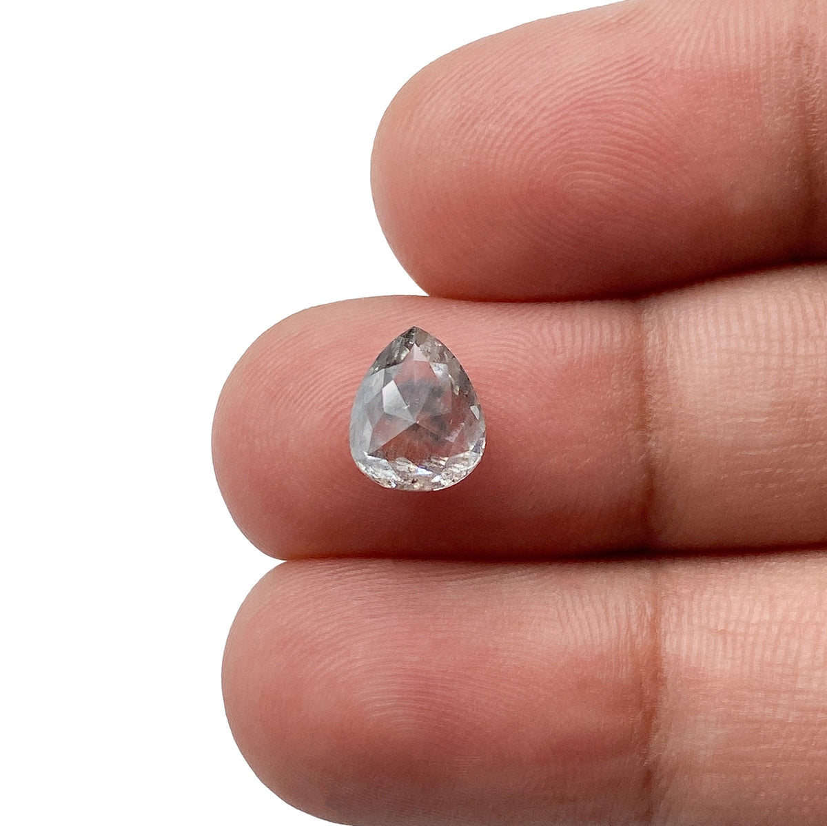 1.86ct | Rustic Pear Shape Rose Cut Diamond - Modern Rustic Diamond