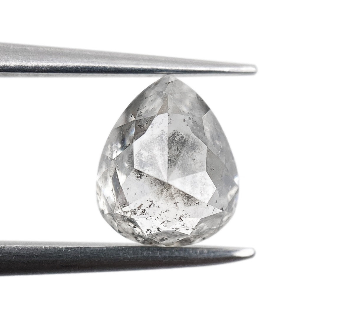 1.86ct | Rustic Pear Shape Rose Cut Diamond - Modern Rustic Diamond