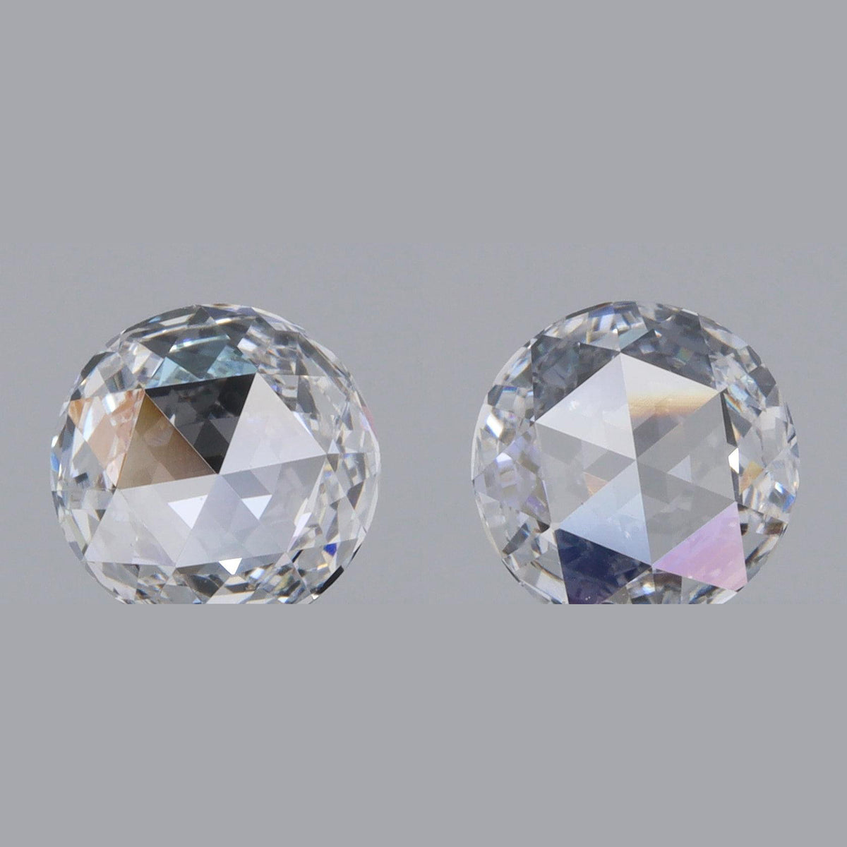 0.63cttw | F-G VS-SI Round Shape Rose Cut Diamond Matched Pair