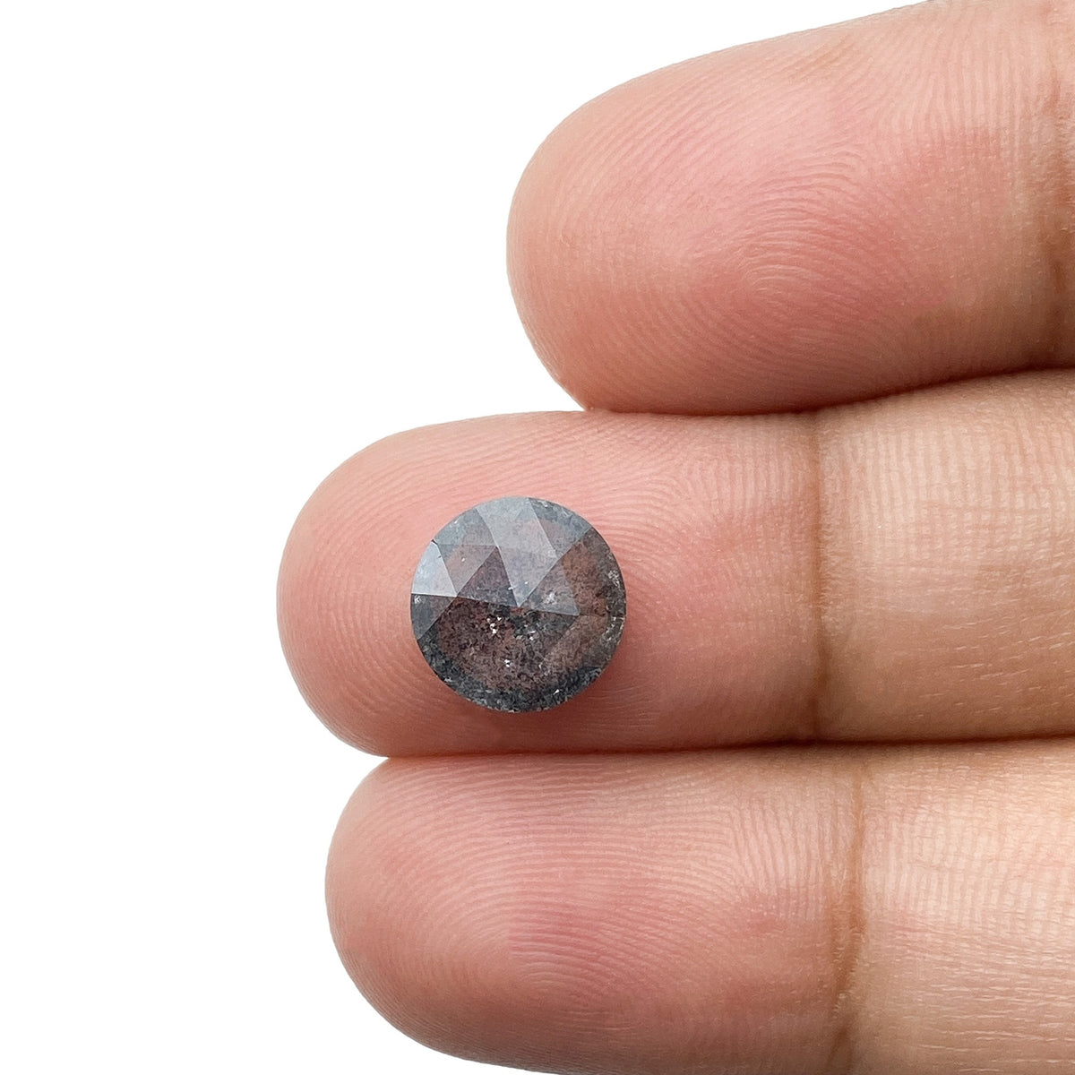 1.87ct | Salt & Pepper Round Shape Rose Cut Diamond - Modern Rustic Diamond