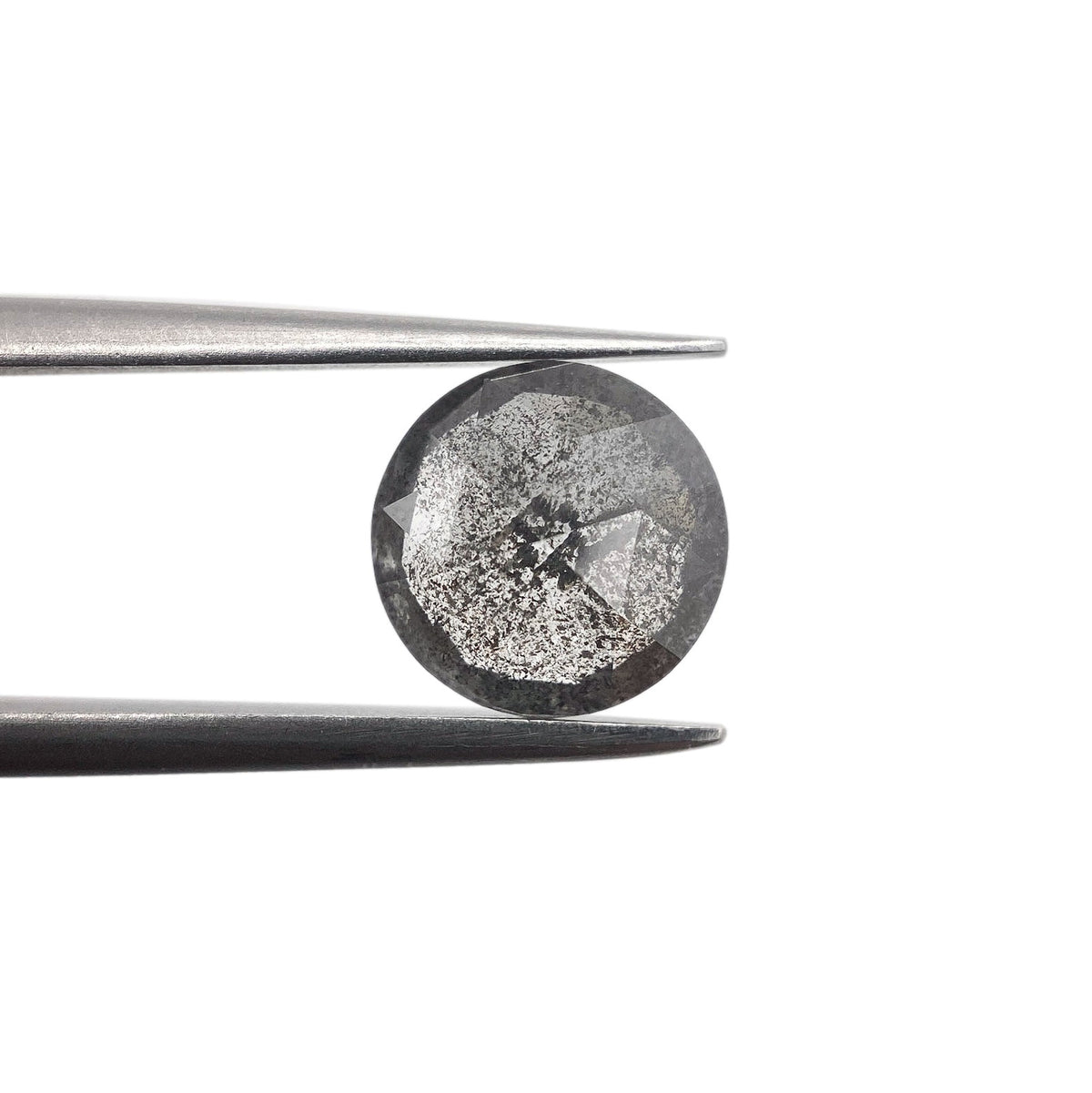 1.87ct | Salt & Pepper Round Shape Rose Cut Diamond - Modern Rustic Diamond