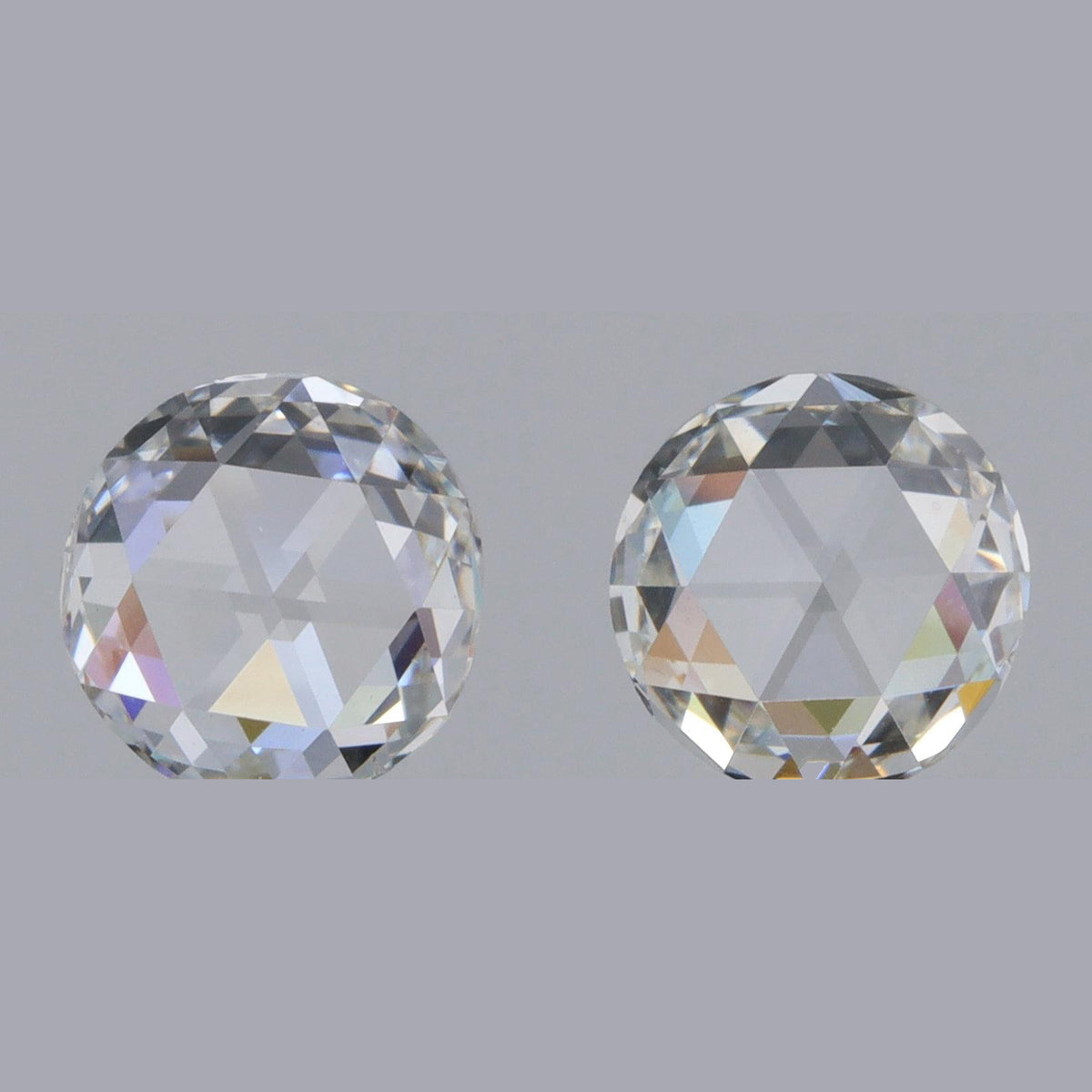 0.85cttw | G-H VS-SI Round Shape Rose Cut Diamond Matched Pair