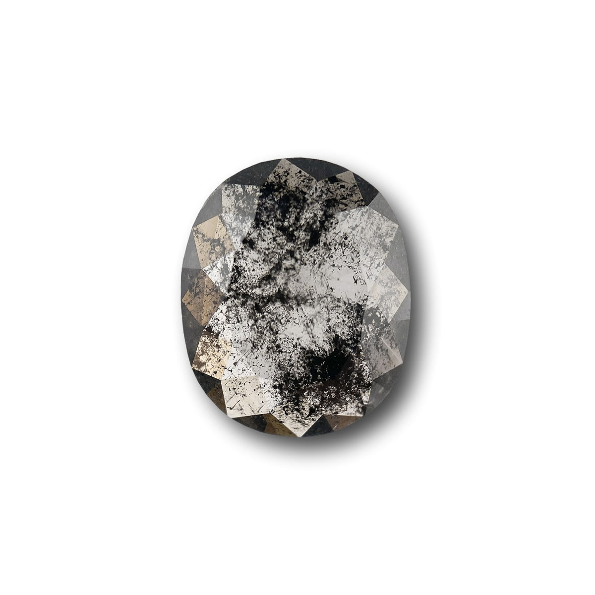 1.95ct | Salt & Pepper Oval Shape Rose Cut Diamond