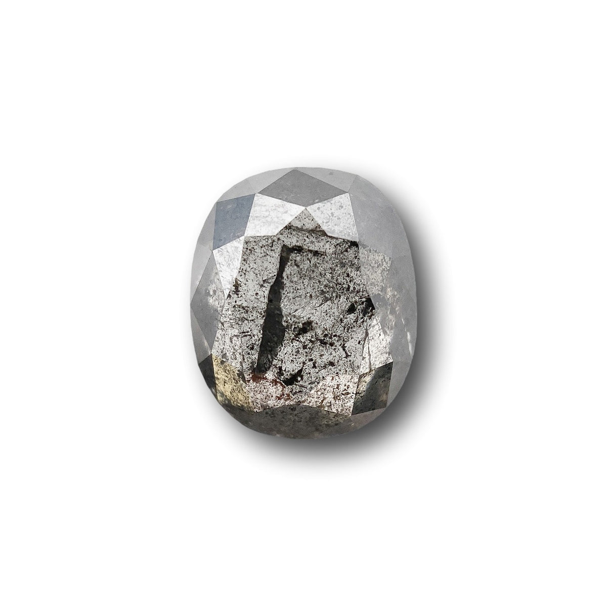 1.28ct | Salt & Pepper Cushion Shape Rose Cut Diamond