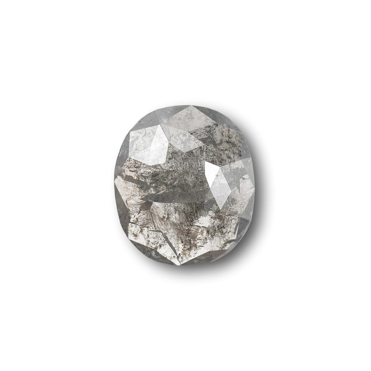 1.31ct | Salt & Pepper Cushion Shape Rose Cut Diamond