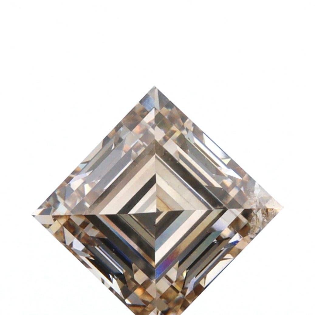 1.01ct | Fancy Light Brown SI2 Carre Shape Step Cut Diamond (GIA)