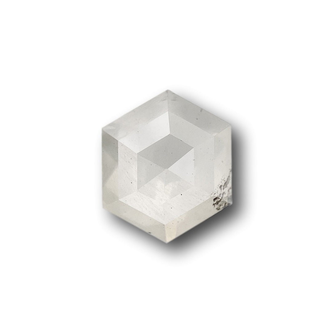 1.14ct | Salt & Pepper Hexagon Shape Rose Cut Diamond