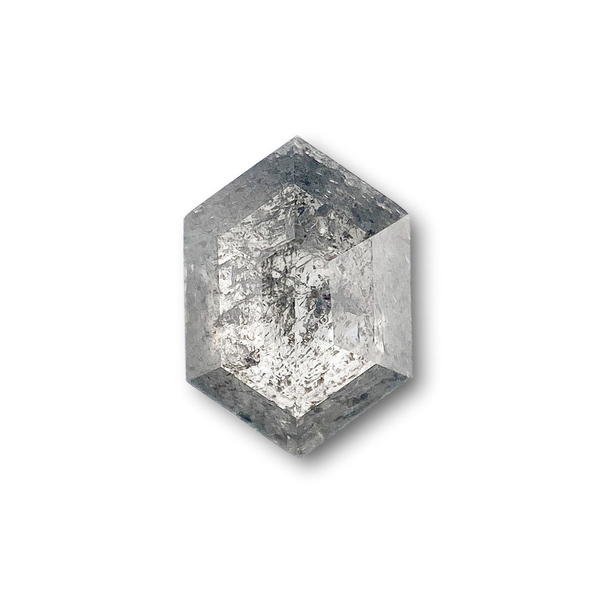 0.52ct | Salt & Pepper Hexagon Shape Rose Cut Diamond