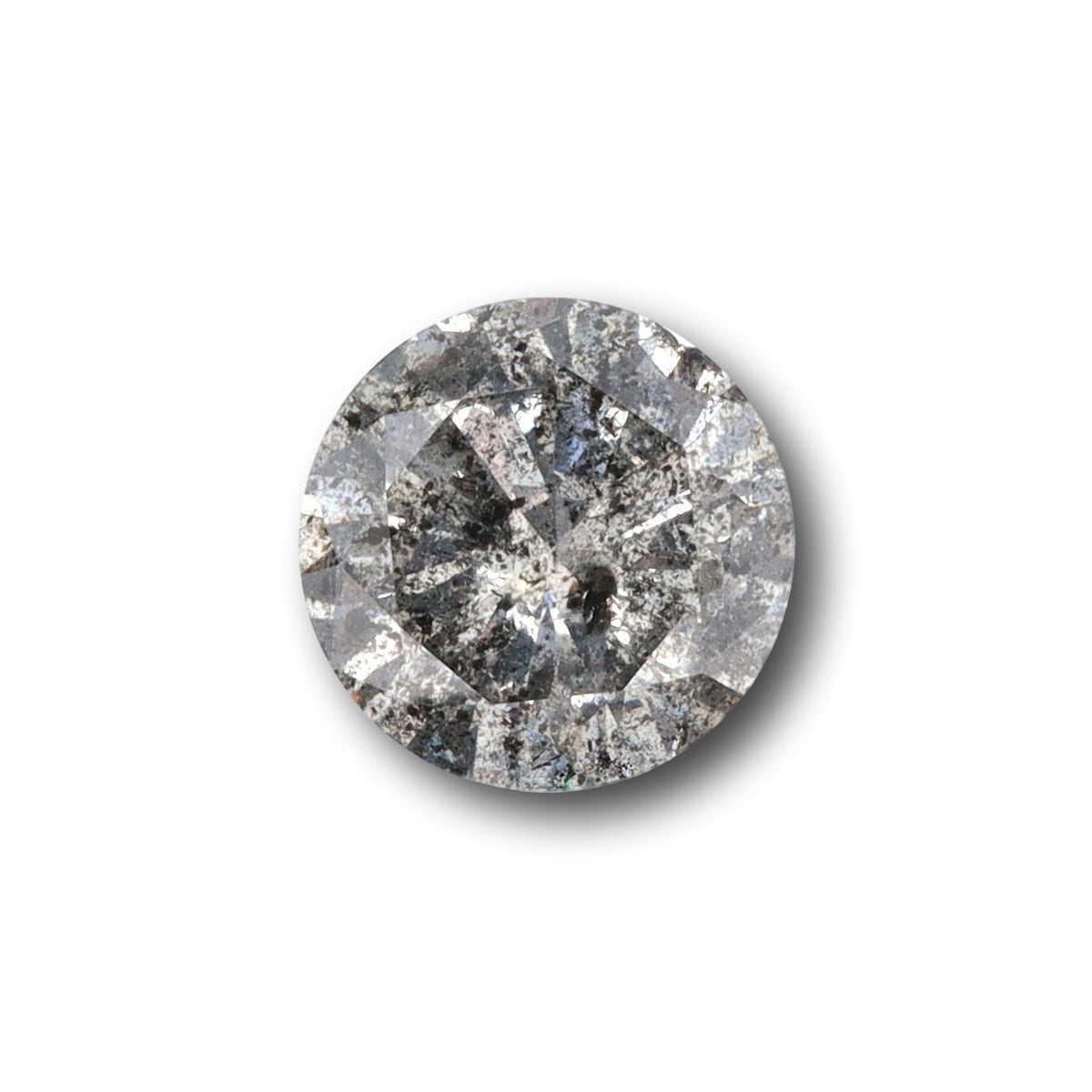 1.69ct | Salt & Pepper Round Shape Brilliant Cut Diamond