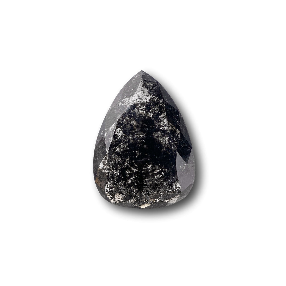 1.86ct | Salt & Pepper Pear Shape Rose Cut Diamond