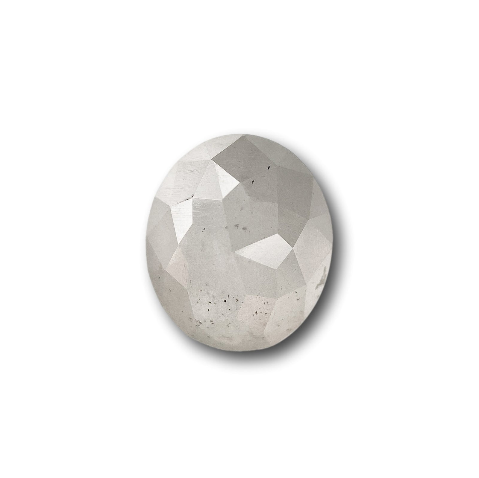 2.39ct | Salt & Pepper Oval Shape Rose Cut Diamond - Modern Rustic Diamond