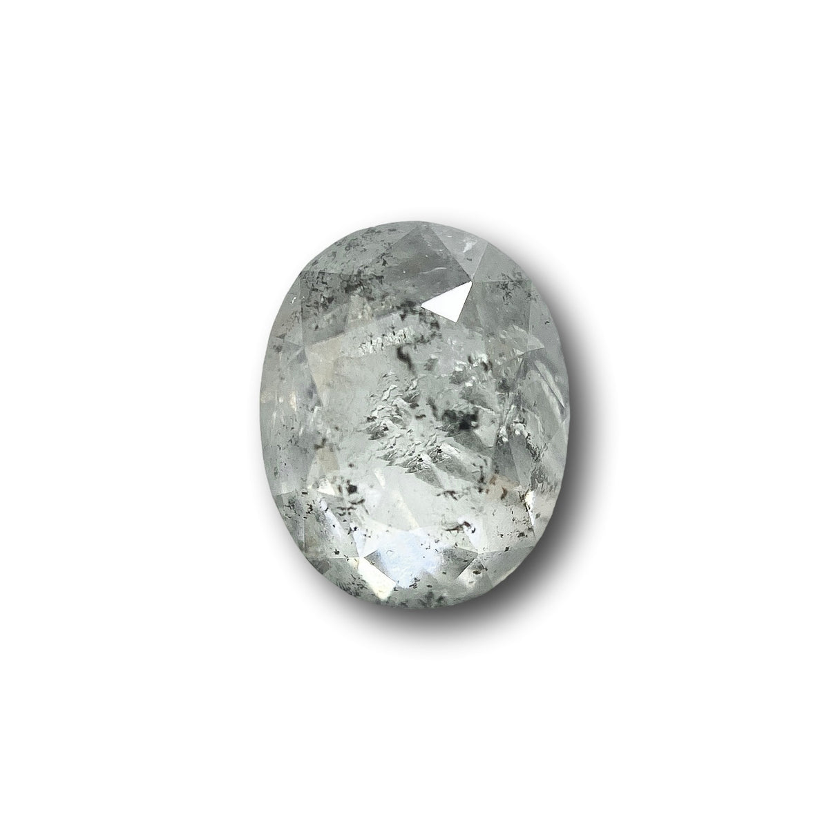 1.21ct | Salt & Pepper Oval Shape Rose Cut Diamond