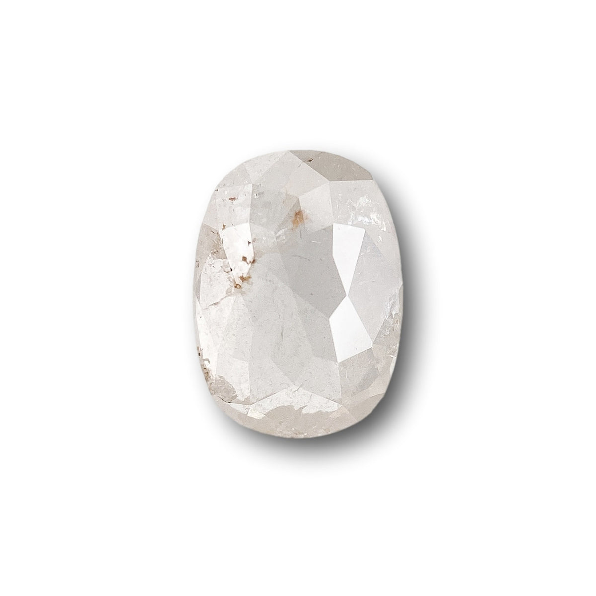 0.74ct | Salt & Pepper Cushion Shape Rose Cut Diamond