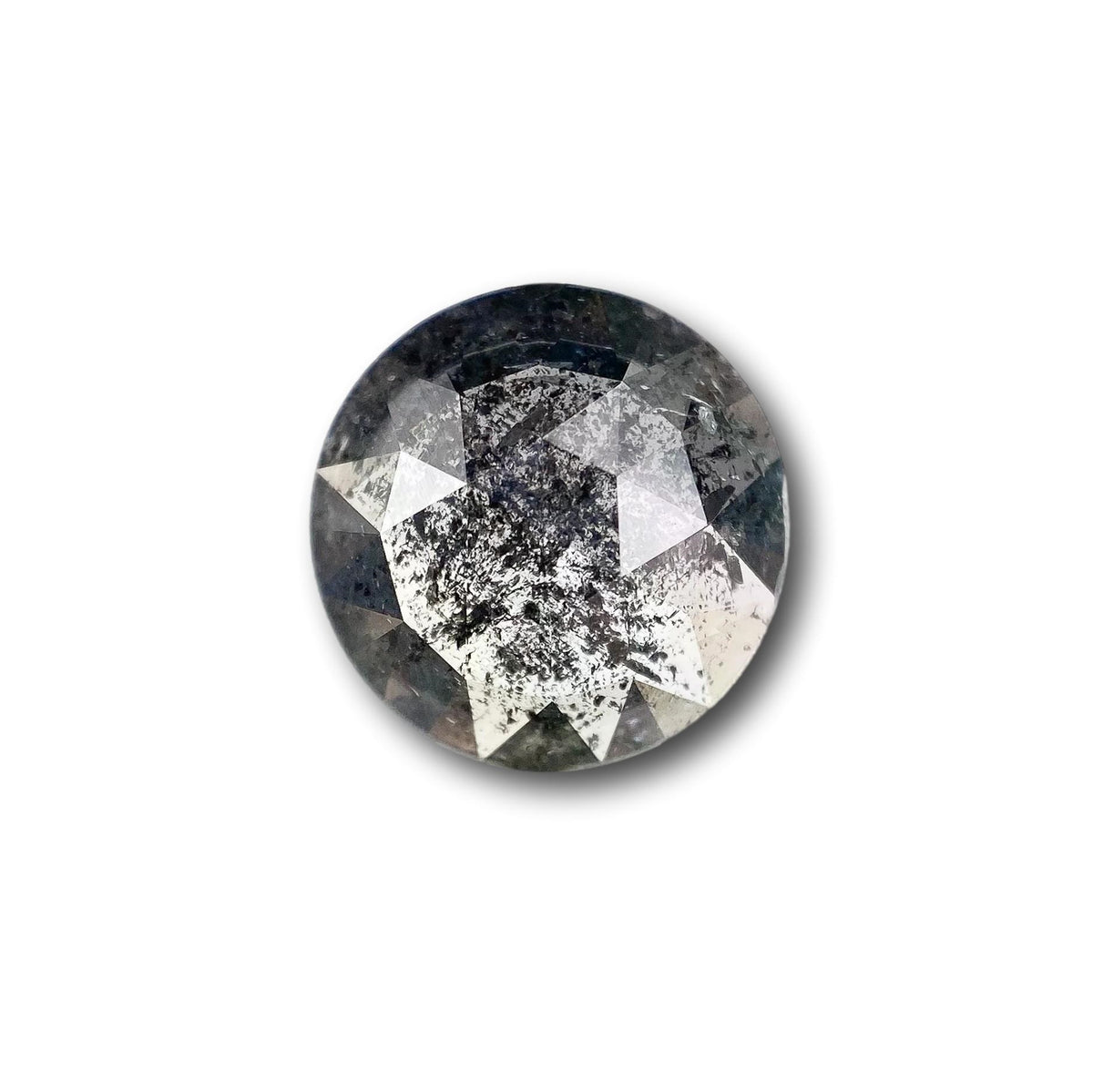 1.91ct | Salt & Pepper Round Shape Rose Cut Diamond - Modern Rustic Diamond