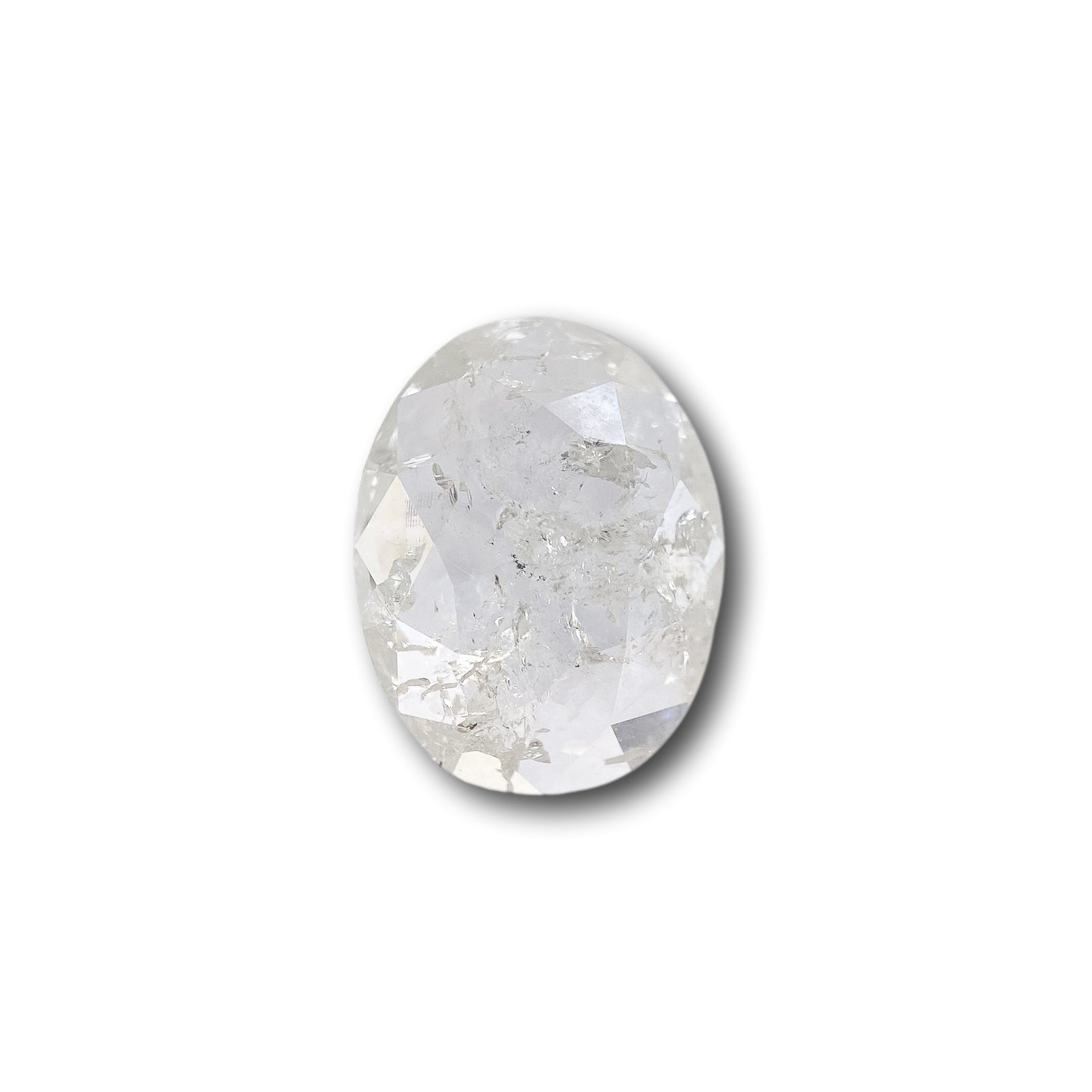 1.18ct | Salt & Pepper Oval Shape Rose Cut Diamond - Modern Rustic Diamond