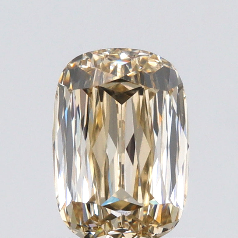 1.06ct | Fancy Light Brownish Yellow VVS2 Cushion Shape Old Mine Cut Diamond (GIA) - Modern Rustic Diamond