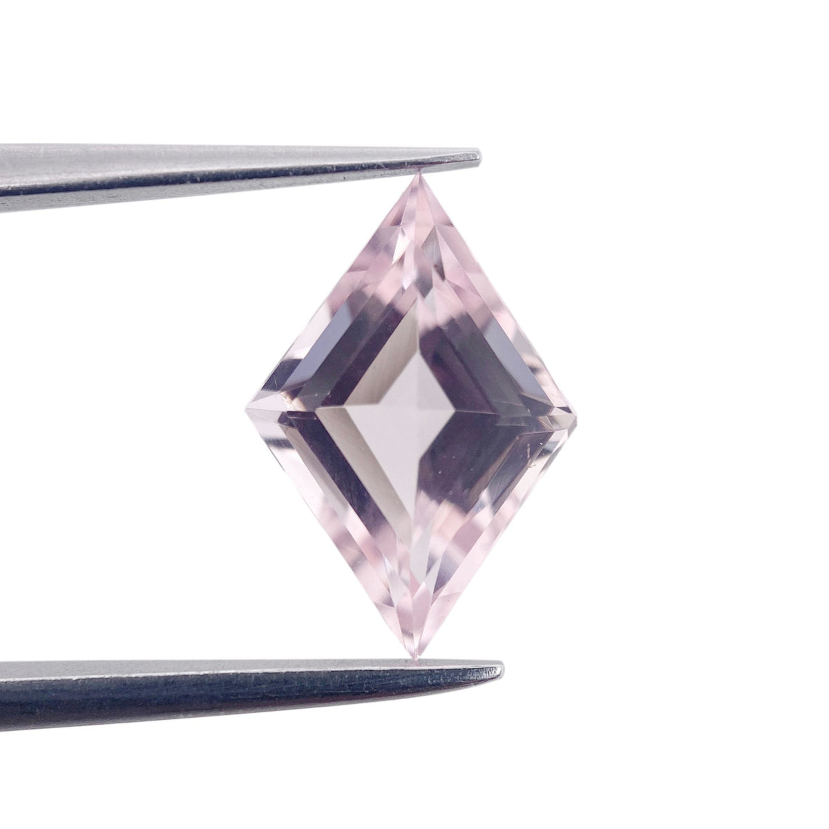 1.93ct |  Lozenge Shape Step Cut Morganite - Modern Rustic Diamond