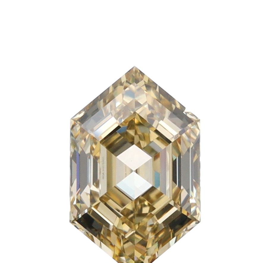 0.80ct | Champagne VVS1 Hexagon Shape Step Cut Diamond (GIA) - Modern Rustic Diamond