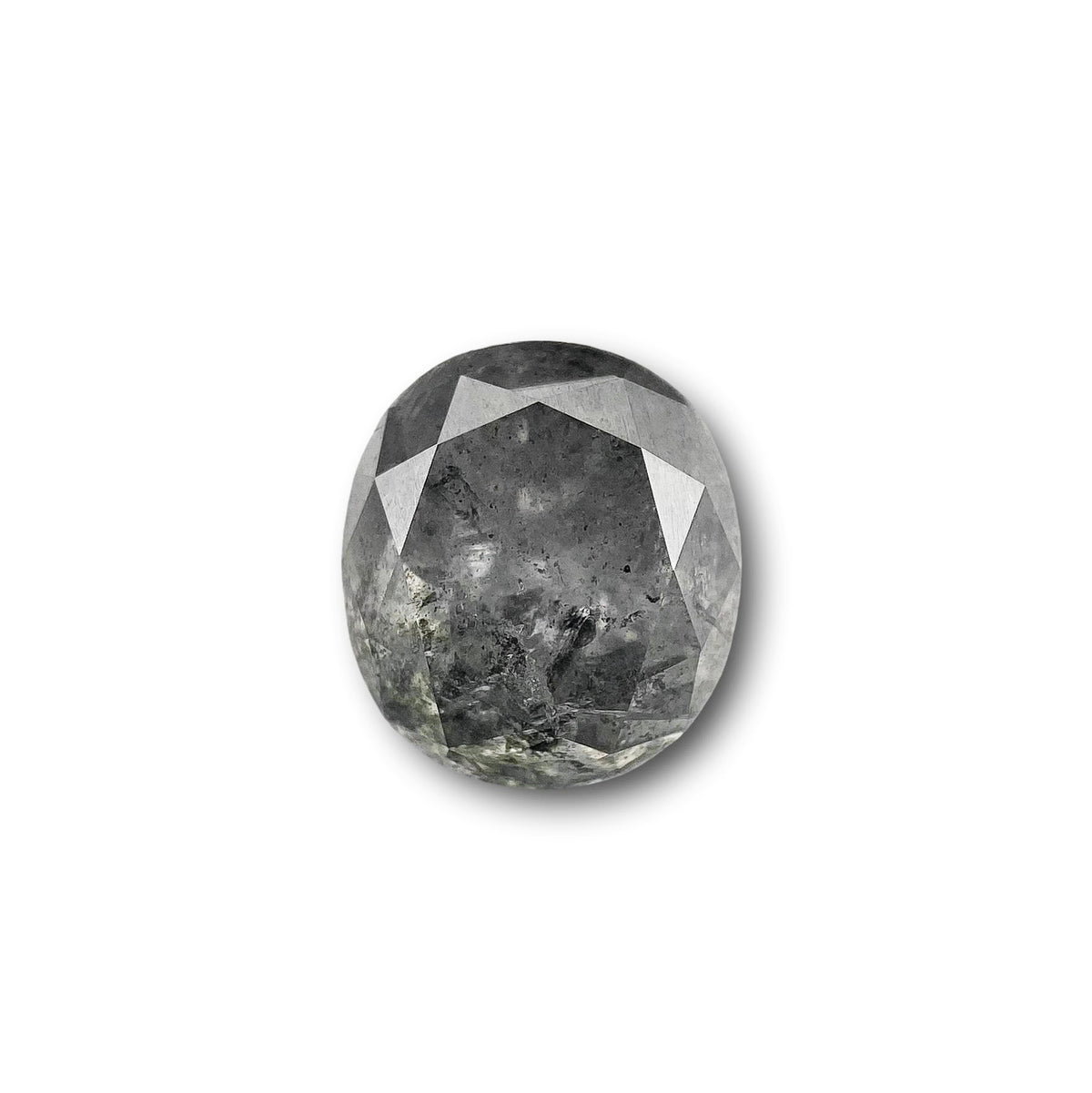 1.85ct | Salt & Pepper Oval Shape Brilliant Cut Diamond