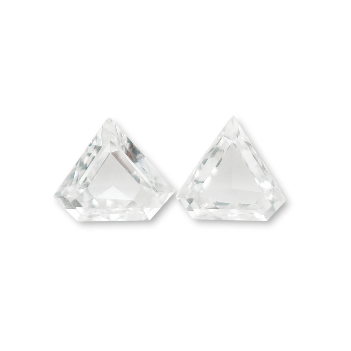 0.13cttw | E-F VS Shield Shape Step Cut Diamond Matched Pair - Modern Rustic Diamond