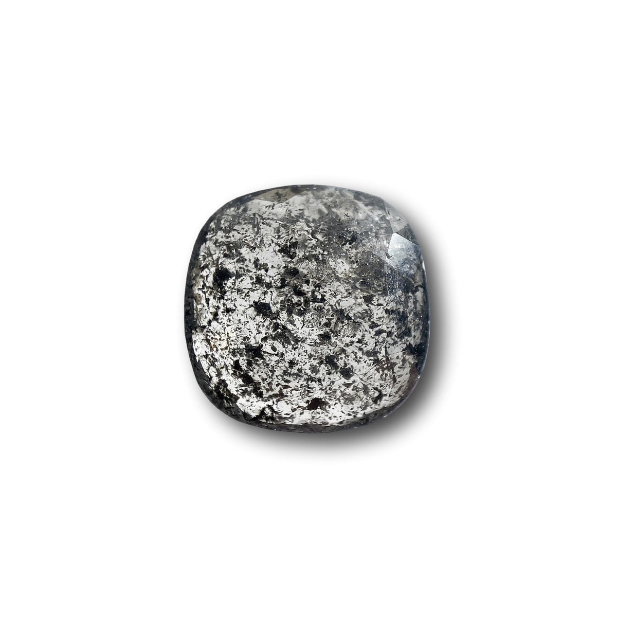 1.88ct | Salt & Pepper Cushion Shape Rose Cut Diamond