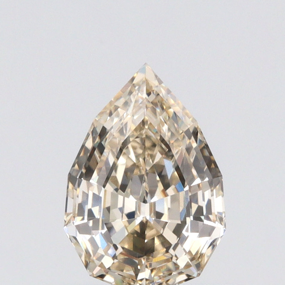 0.71ct | S-T/VS1 Pear Shape Step Cut Diamond (GIA) - Modern Rustic Diamond