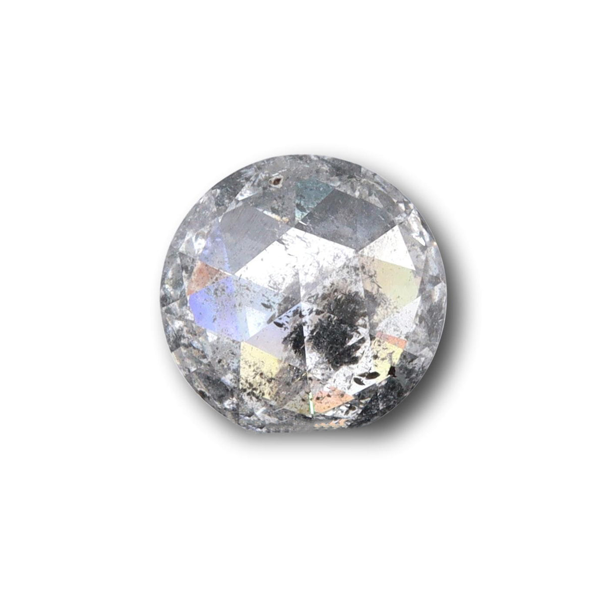 1.22ct | Salt & Pepper Round Shape Rose Cut Diamond