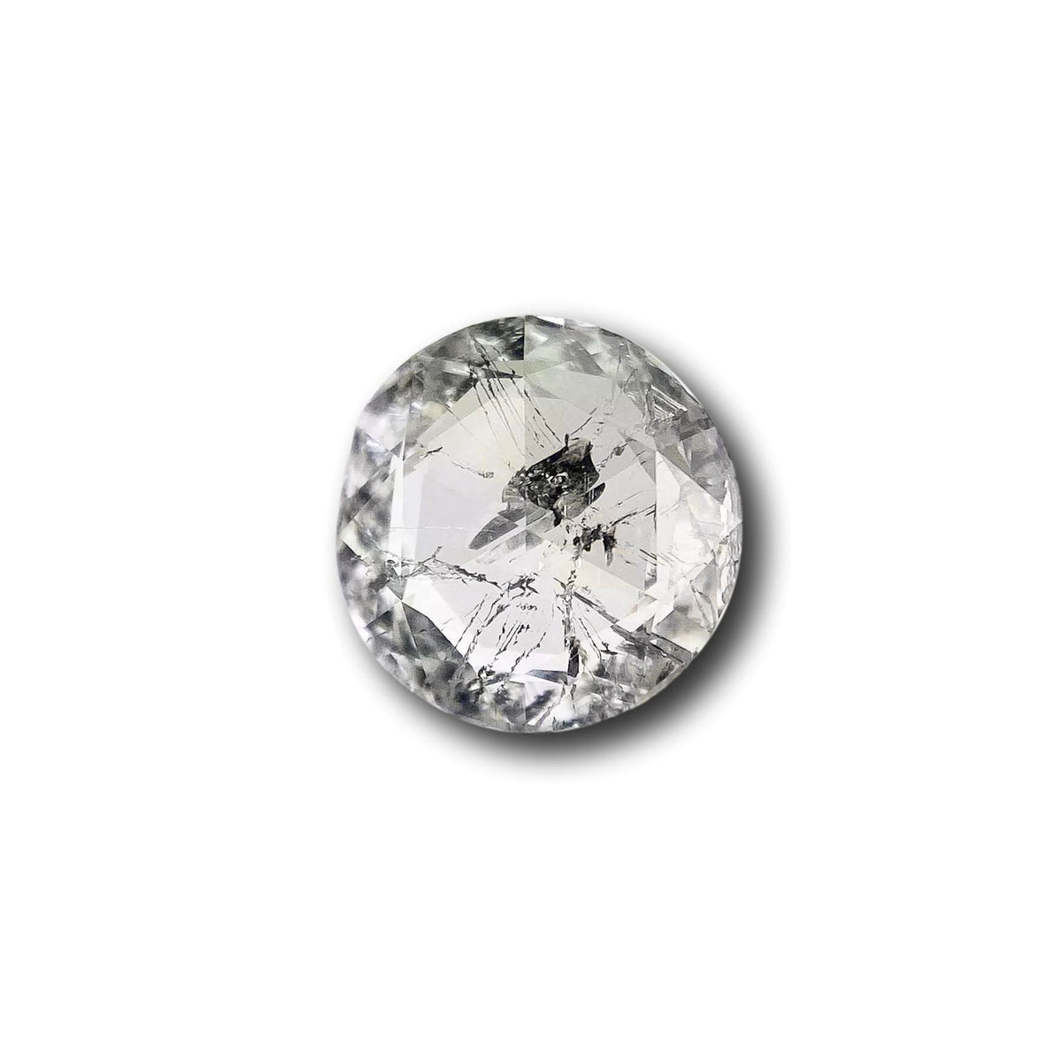 1.10ct | Salt & Pepper Round Shape Rose Cut Diamond