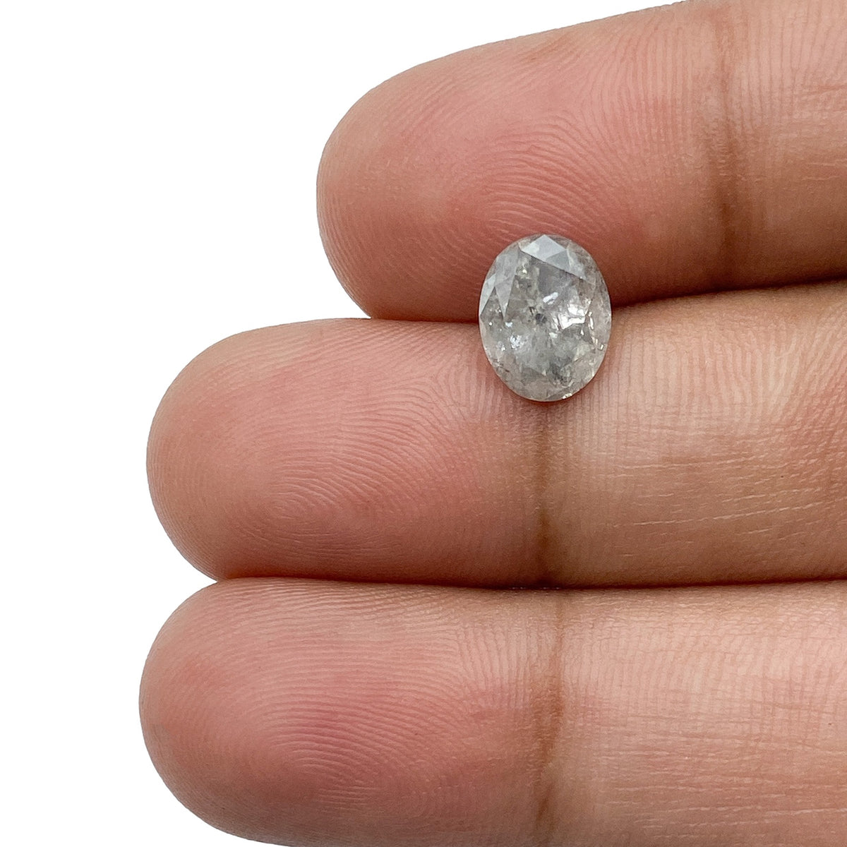 1.95ct | Salt & Pepper Oval Shape Brilliant Cut Diamond - Modern Rustic Diamond