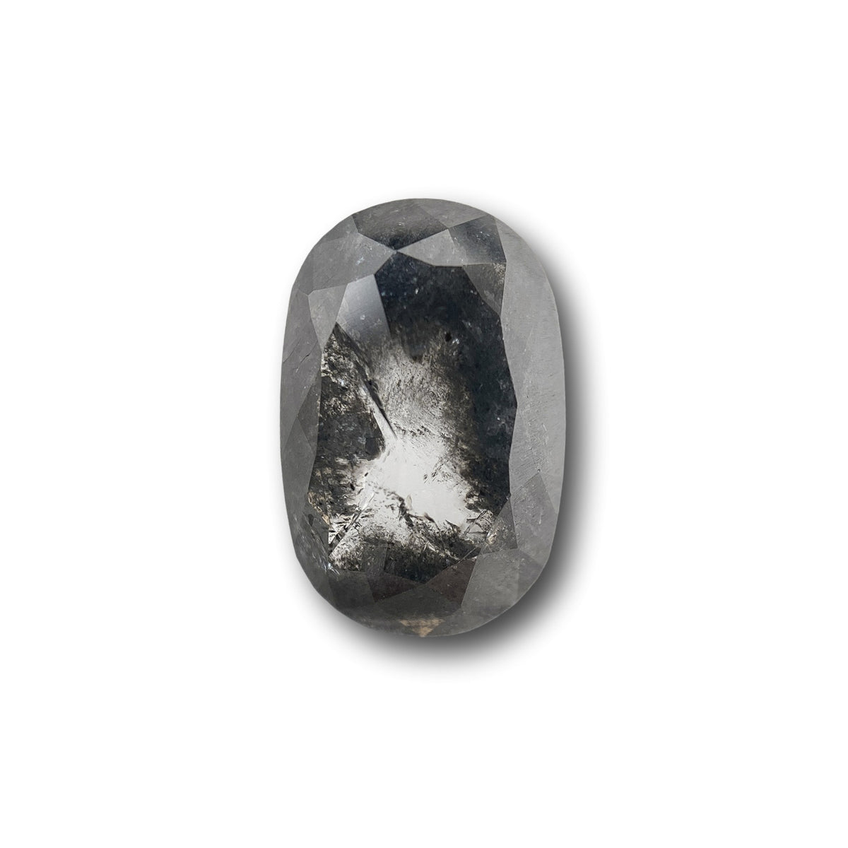 2.33ct | Salt & Pepper Oval Shape Rose Cut Diamond