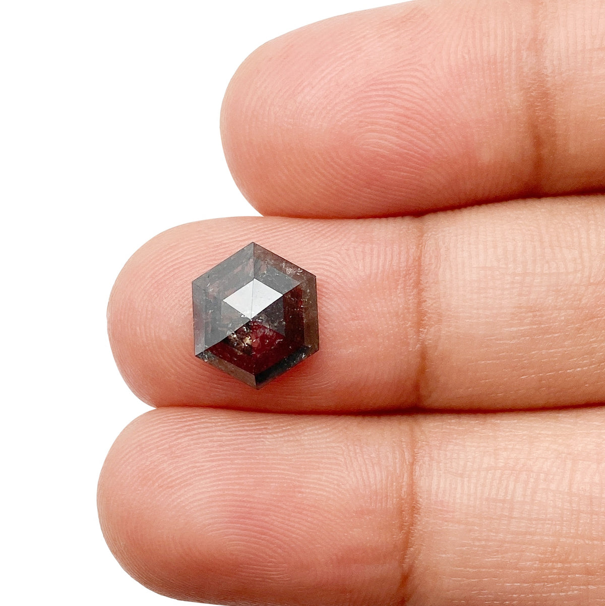 1.96ct | Rustic Hexagon Shape Rose Cut Diamond - Modern Rustic Diamond