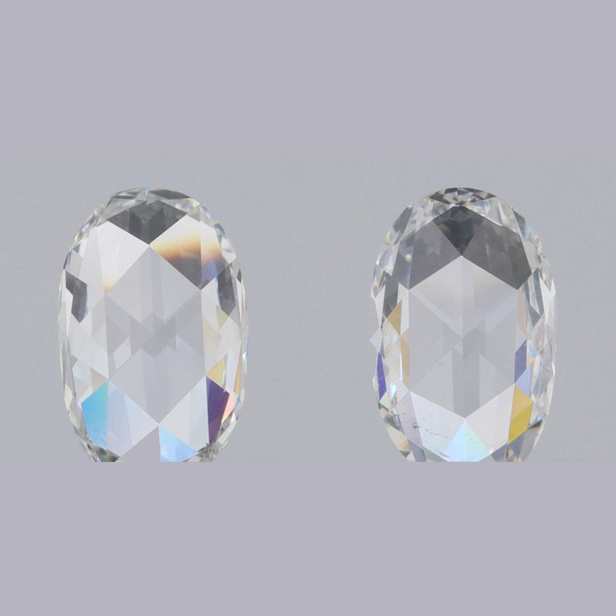 0.57cttw | H-I VS-SI Oval Shape Rose Cut Diamond Matched Pair