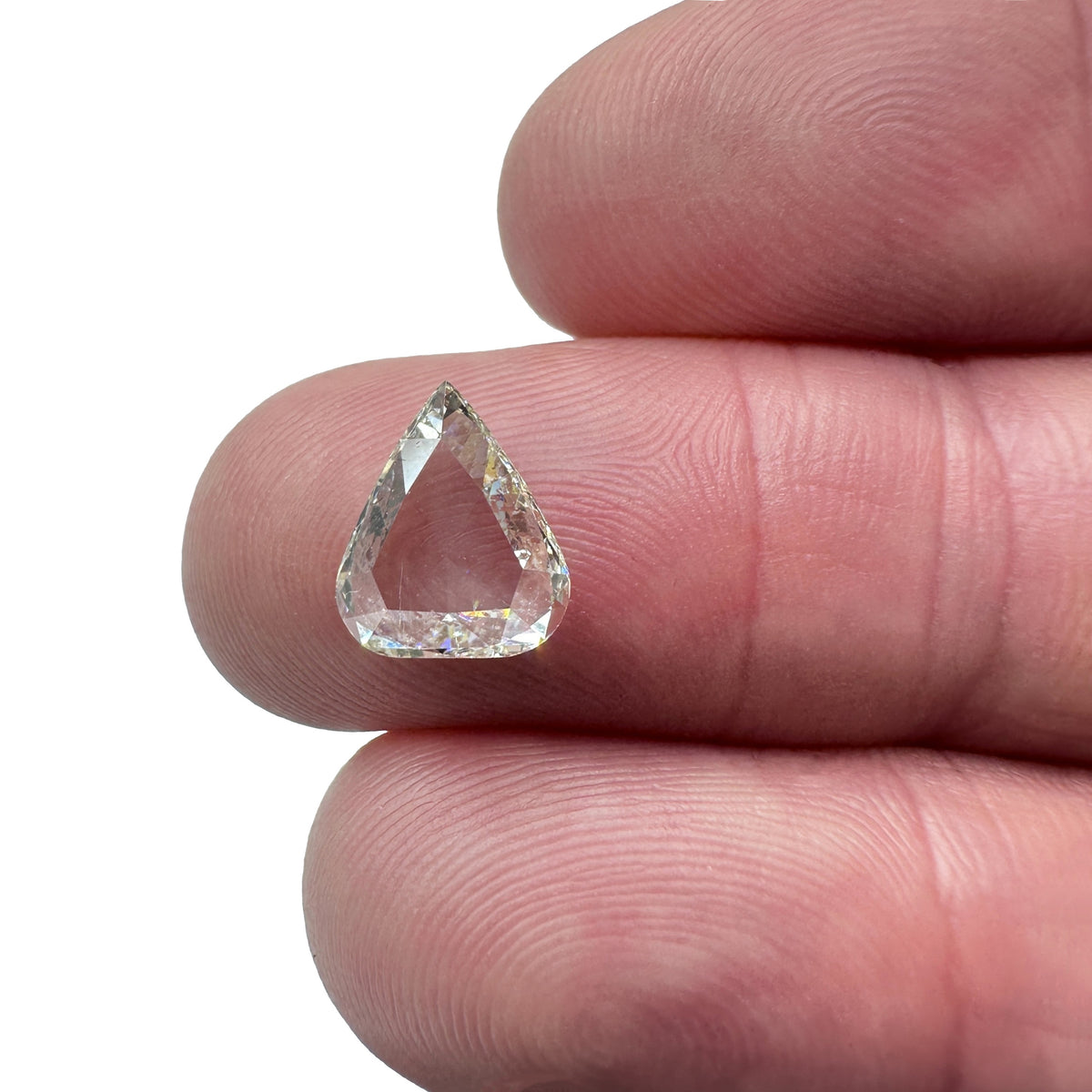 1.99ct | L/SI1 Pear Shape Rose Cut Diamond (GIA) - Modern Rustic Diamond