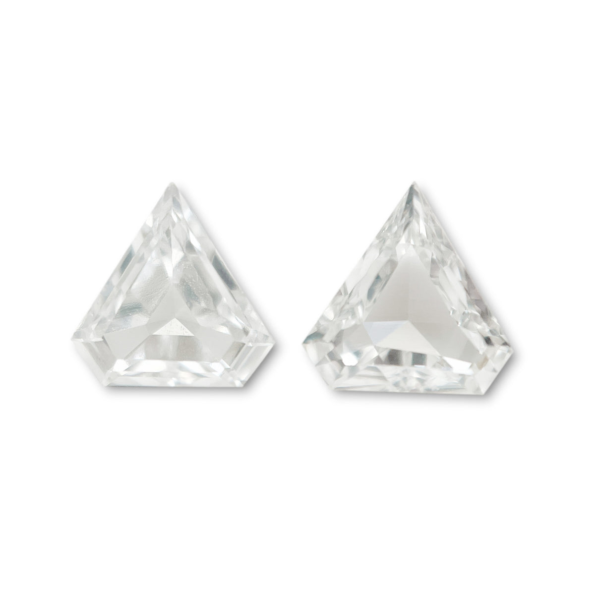 0.19cttw | F-G VVS Shield Shape Step Cut Diamond Matched Pair - Modern Rustic Diamond