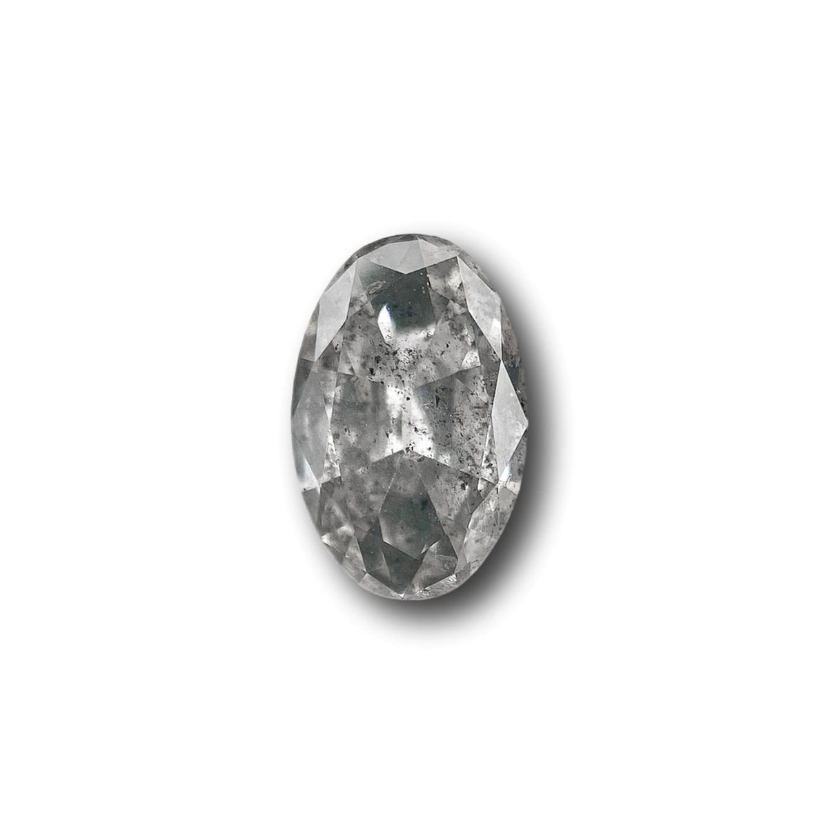 0.71ct | Salt & Pepper Oval Shape Brilliant Cut Diamond