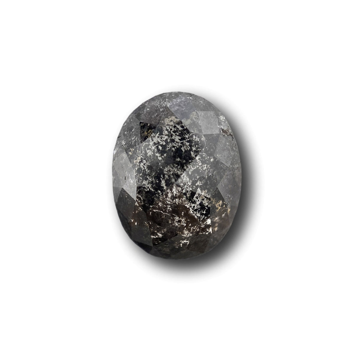 1.73ct | Salt & Pepper Oval Shape Rose Cut Diamond