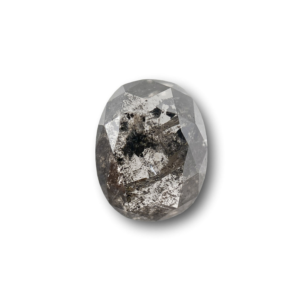 1.66ct | Salt & Pepper Cushion Shape Rose Cut Diamond