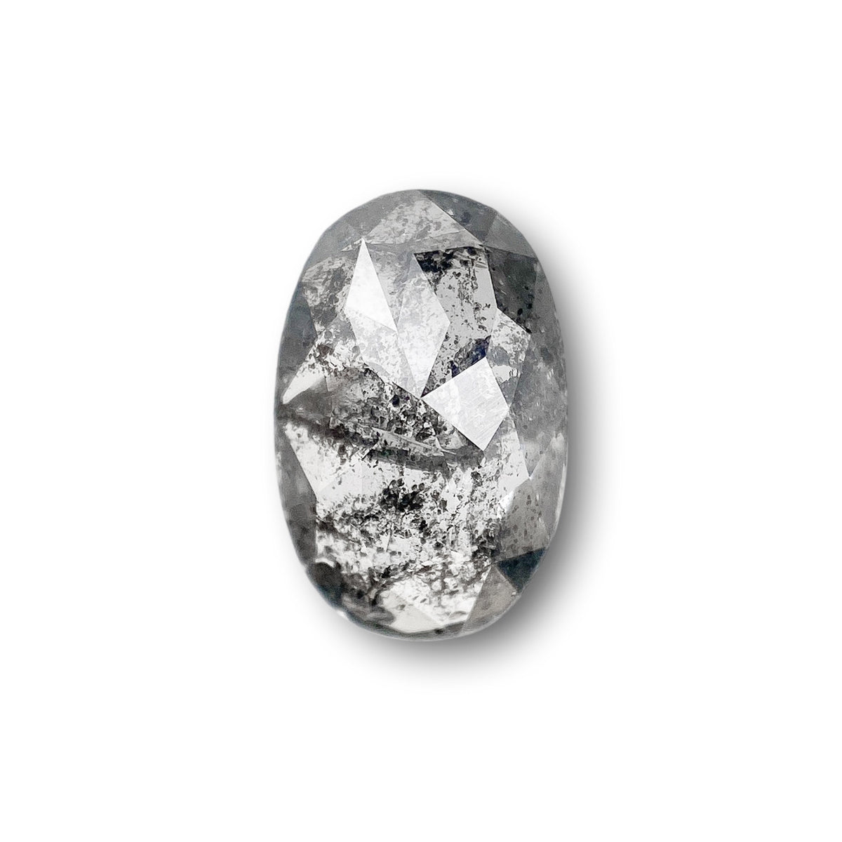 1.14ct | Salt & Pepper Oval Shape Rose Cut Diamond
