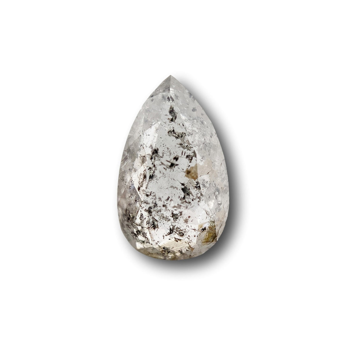 1.10ct | Salt & Pepper Pear Shape Rose Cut Diamond
