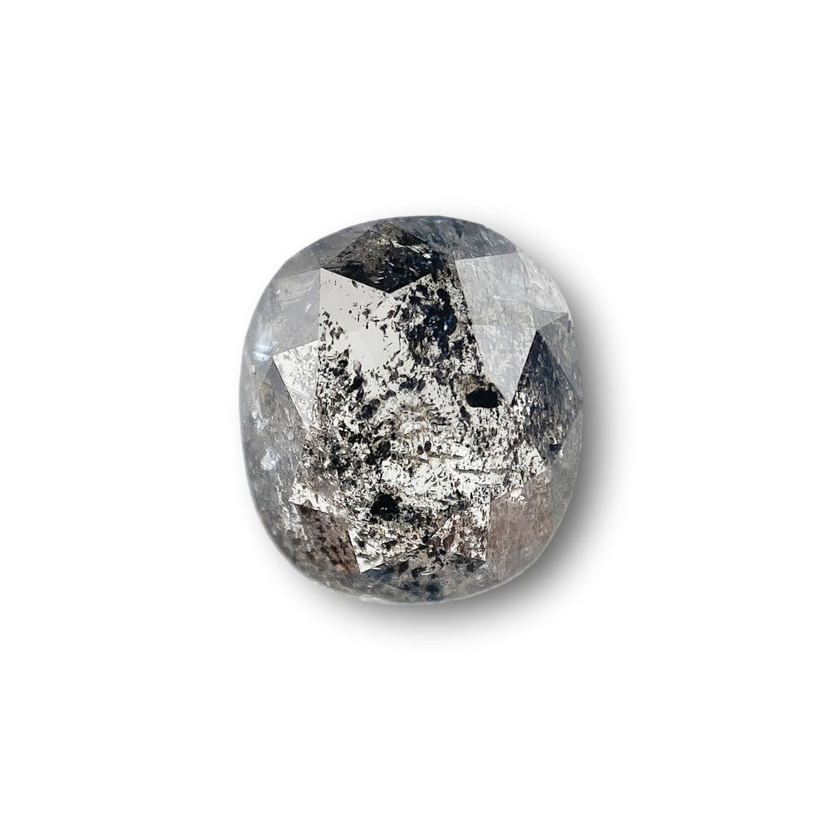 1.83ct | Salt & Pepper Cushion Shape Rose Cut Diamond