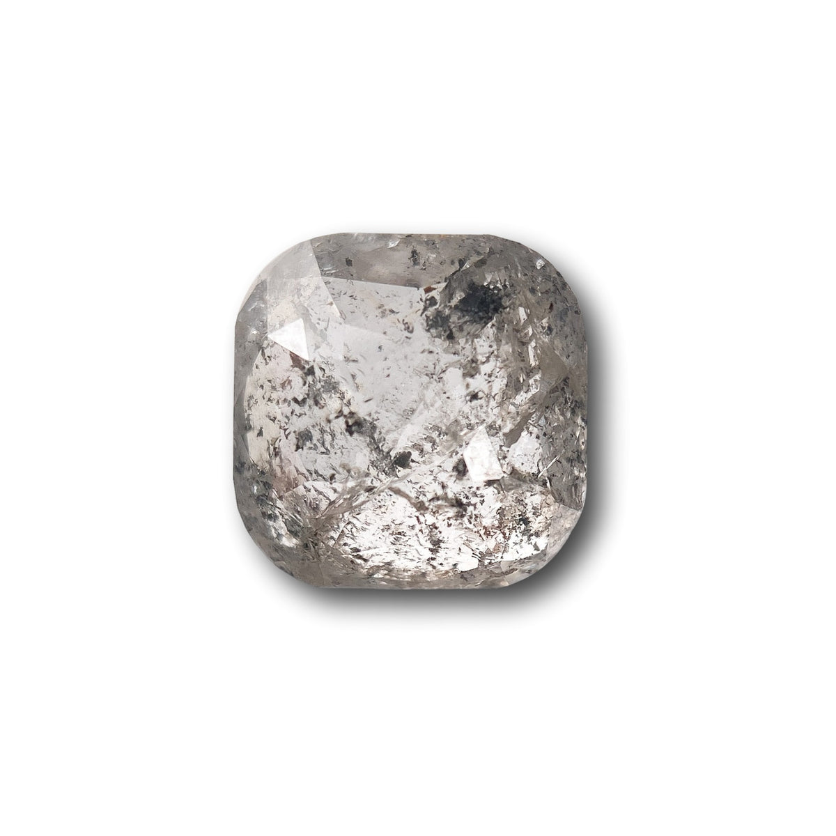 2.43ct | Salt & Pepper Cushion Shape Rose Cut Diamond