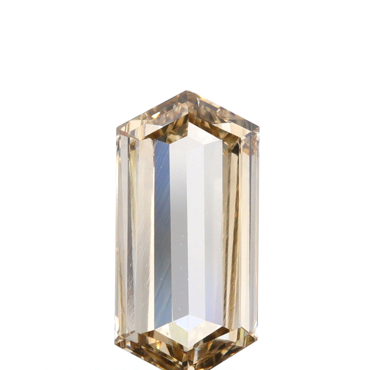 0.85ct | Champagne VVS Hexagon Shape Step Cut Diamond - Modern Rustic Diamond