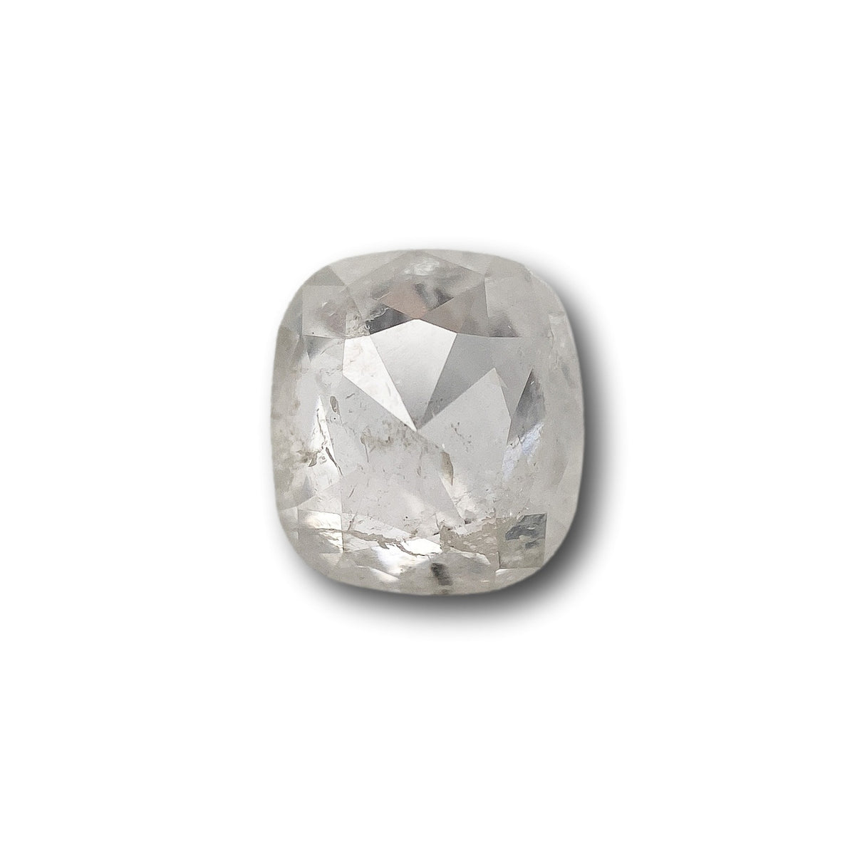 1.53ct | Salt & Pepper Cushion Shape Rose Cut Diamond