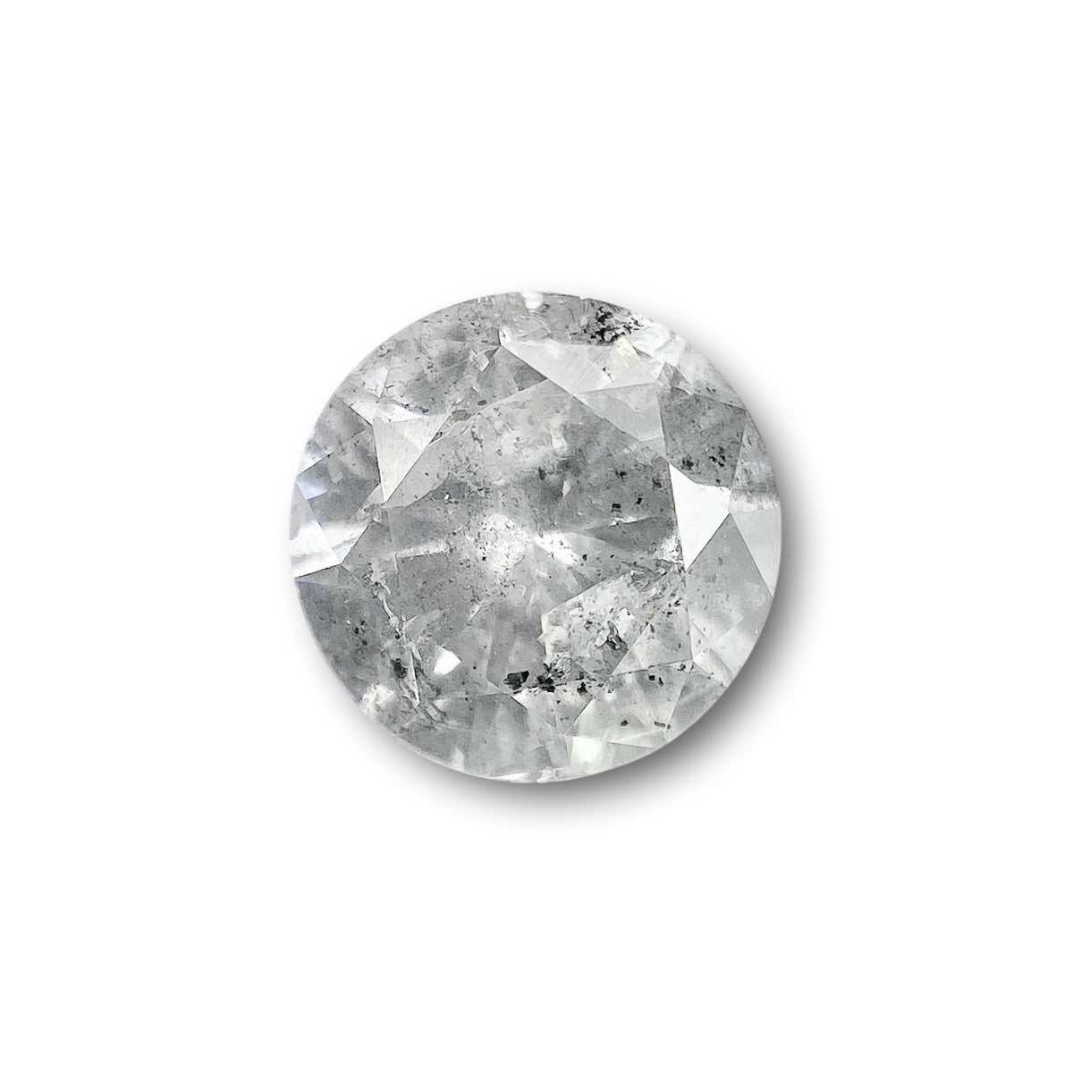 1.03ct | Salt & Pepper Round Shape Brilliant Cut Diamond