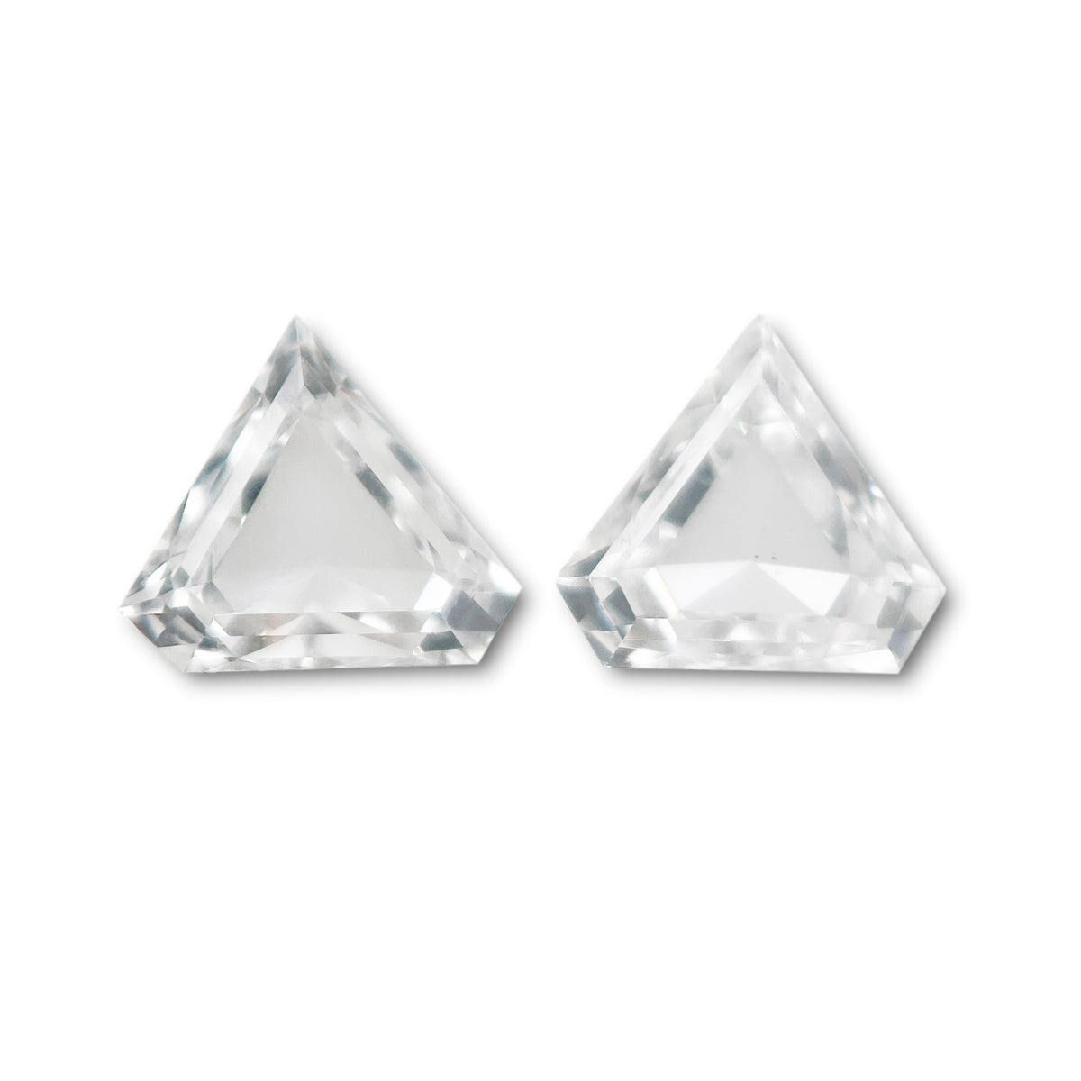 0.21cttw | F-G VS Shield Shape Step Cut Diamond Matched Pair - Modern Rustic Diamond